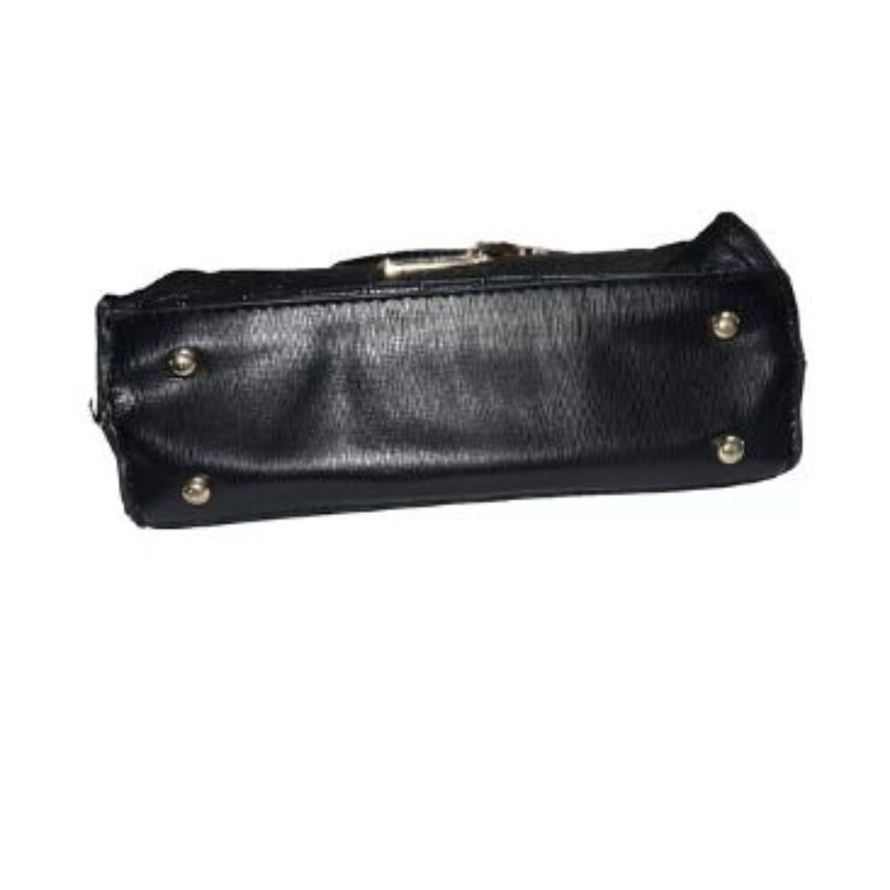 Bebe Los Angeles Purse Tote Small 7" x 9" Faux Leather With Pouch Embossed Brown - Picture 4 of 6